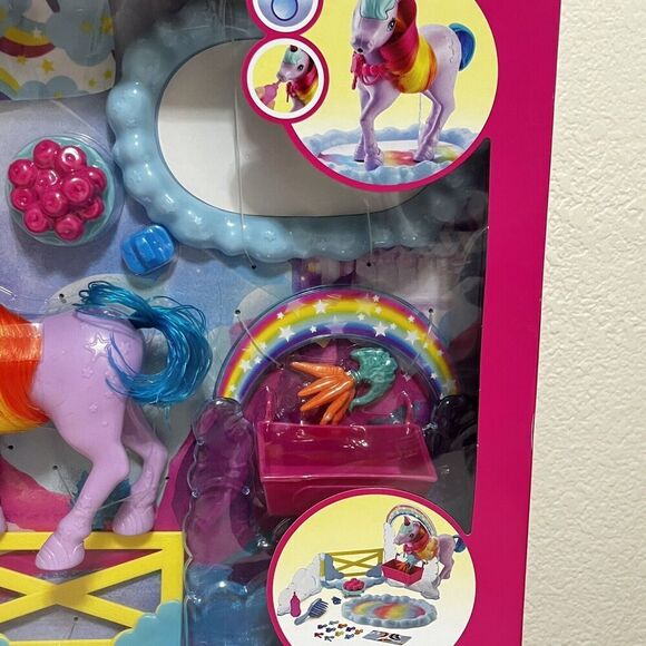 Barbie Dreamtopia Princess Doll and Unicorn Pet Playset 15+ Pieces Mattel GTG01 - Picture 6 of 16